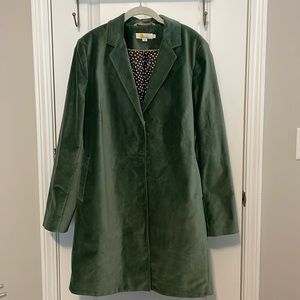 Boden Velvet Long Jacket